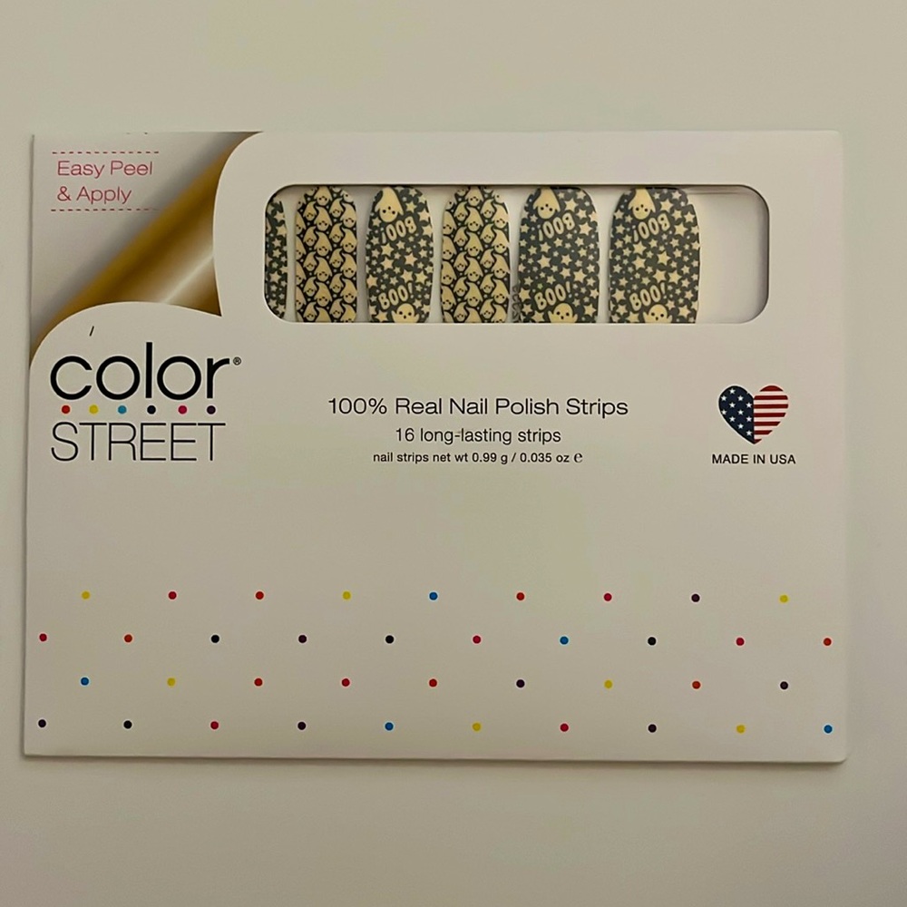 Color Street Here for the Boos Nail Polish Strips Glow in Dark HTF Halloween